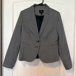 Worthington Black and White Patterned Blazer